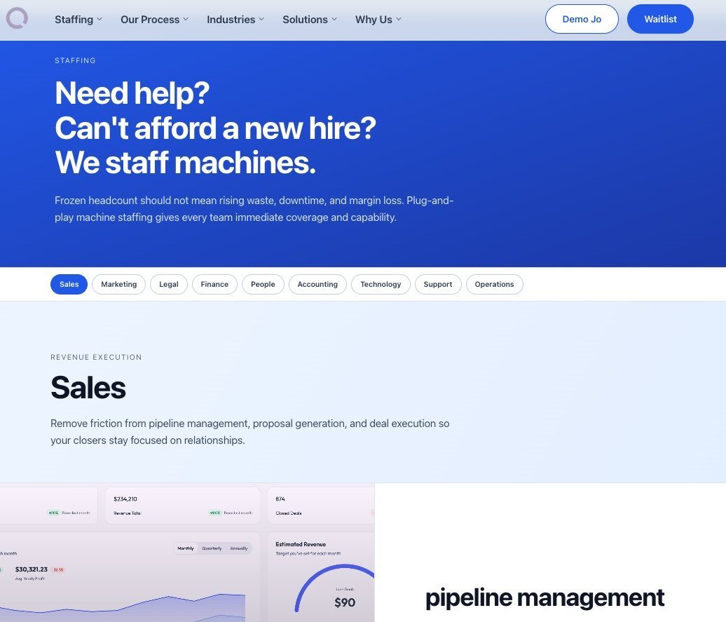 j0from product screenshot website concepts staffing website concept page for workforce services